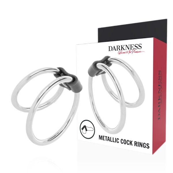 Darkness - Dubbel metall penisring