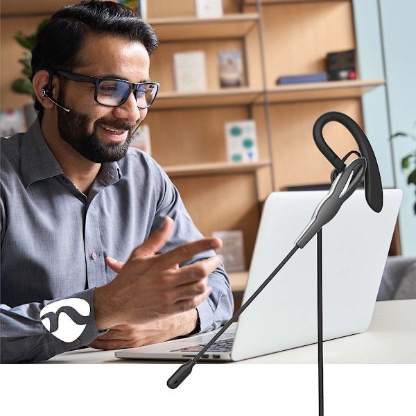 PC-headset | In-Ear-Kuulokkeet | Mono | USB Type-A / USB Type-C™ | Kokoontaitettava Mikrofoni | Harmaa / Musta