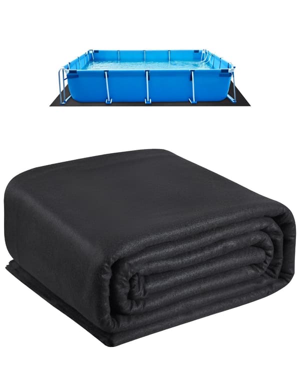 Rektangulær poolfolie 4,5 x 9,6 m, geotekstil