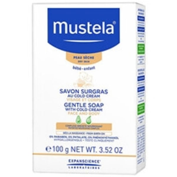 Mustela - Gentle Soap with Cold Cream - Dětské jemné mýdlo na tvář a tělo 100.0g