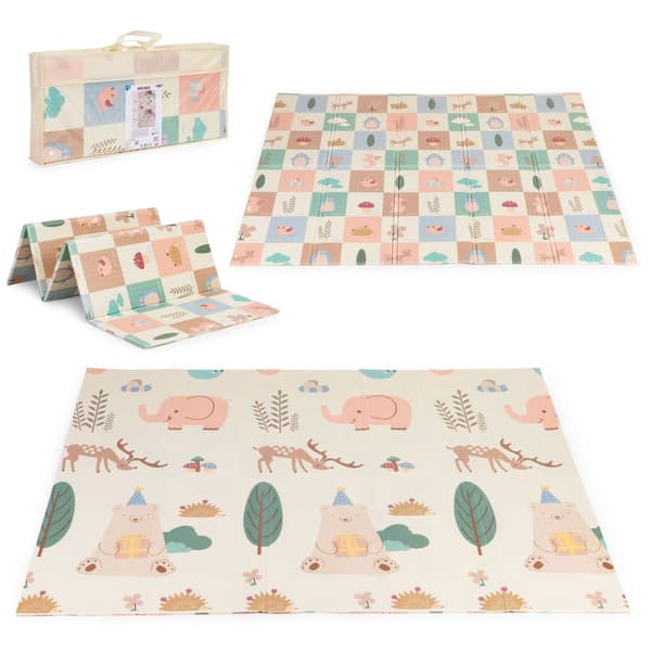 Skumlegemåtte 200x180 cm – Dobbeltsidet, Foldbar