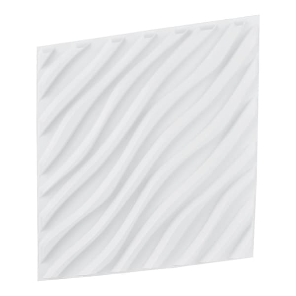 3D-väggpaneler, 12-pack PVC-vågplattor, mattvita