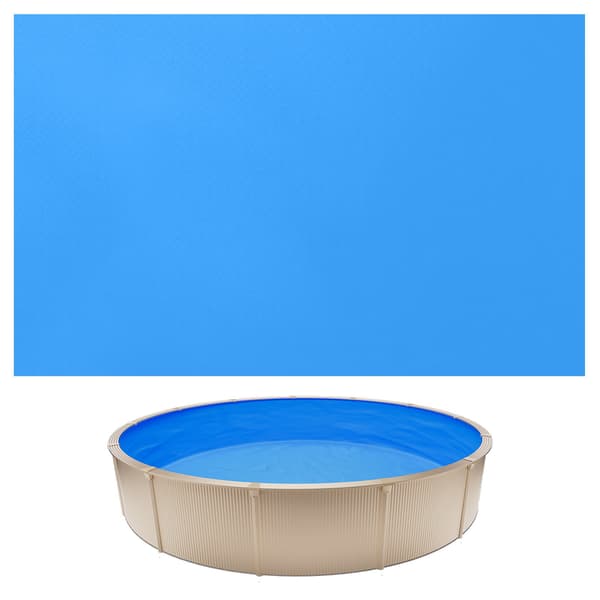 Rund ovanmarkspoolfoder, överlappande vinyl, 350,5 cm
