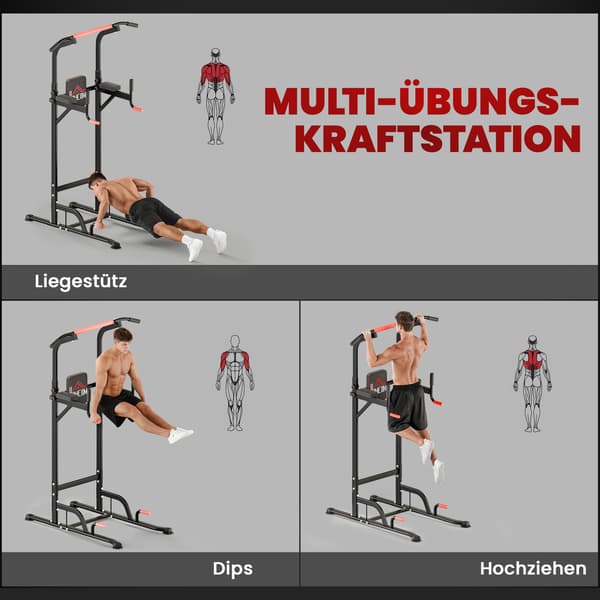 Justerbart power board med pull-up stang og dip station