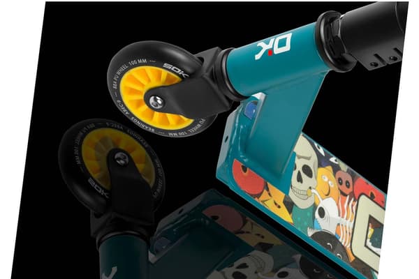 Trickscooter med ABEC-9-kullager, gul-blå