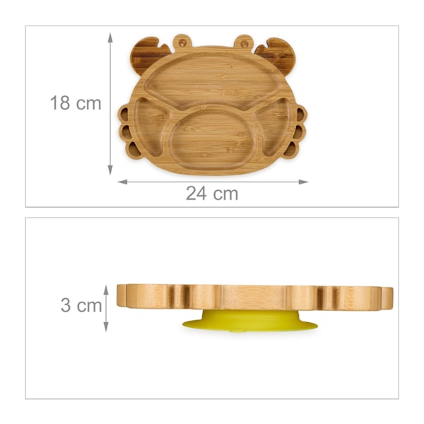 Baby tallerken med sugekop "Krabbe"