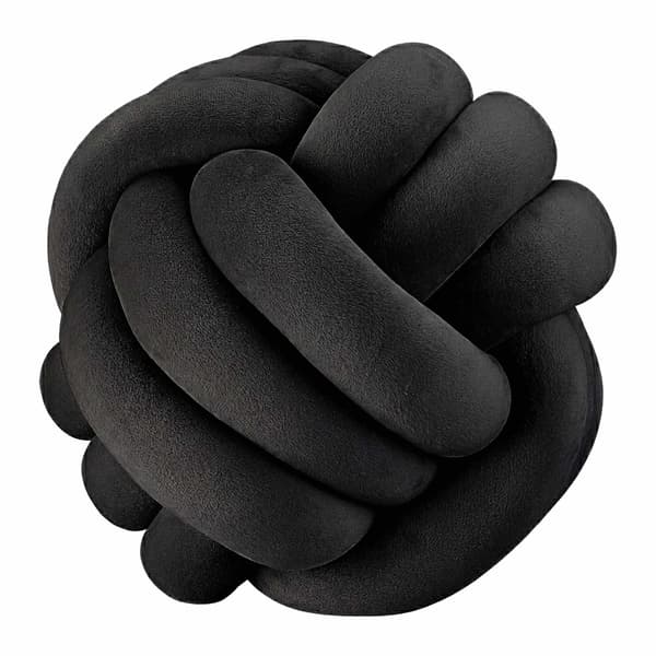 Svart knutkudde, 25 cm – polyesterskum