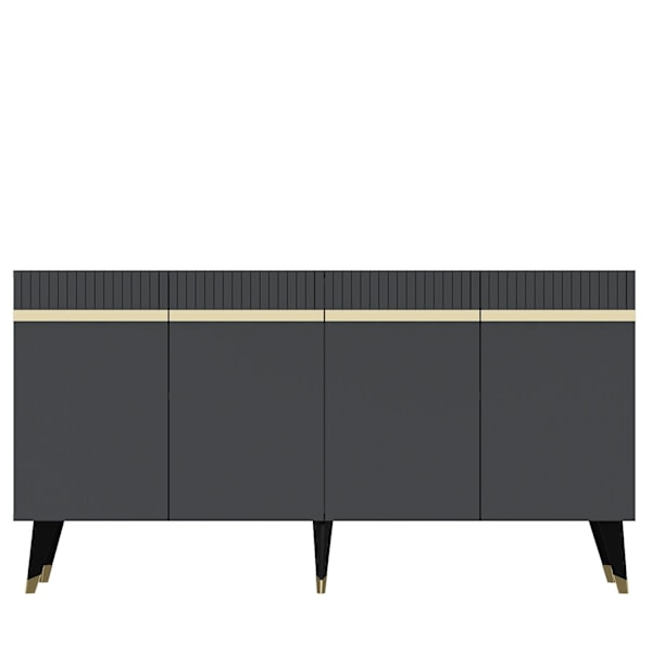 Console Defne - antracit, guld