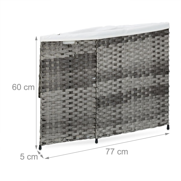 Tvättkorg i rattanlook 90 l
