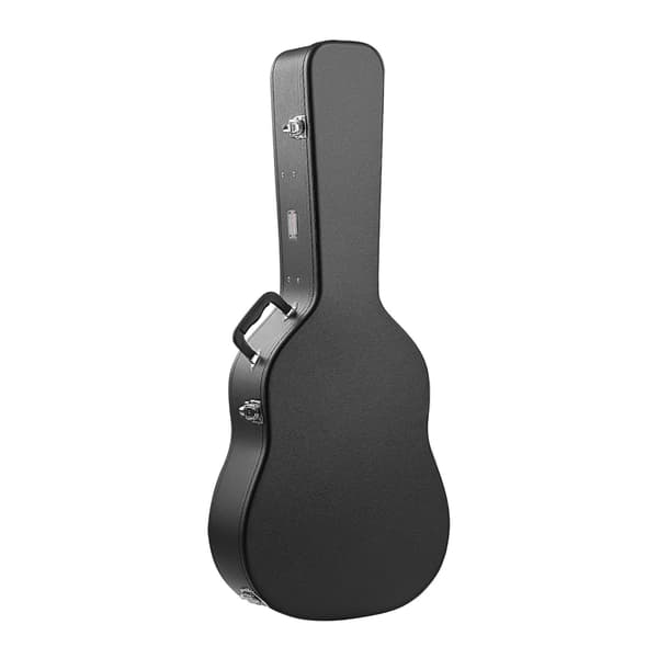 Hårt fodral för akustisk gitarr, lås och nycklar, passar 94–106 cm