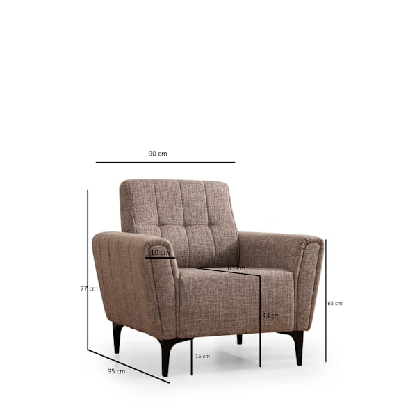1-sædet sofa Hamlet - lysebrun