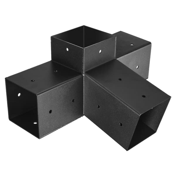 4x4 sneda 4-vägs pergolafästen, kolstål, 3-pack