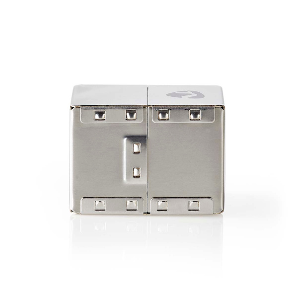 Nätverkskoppling | Adapter | Skärmad | RJ45 Hona | RJ45 Hona | Rak | Metall | Låda