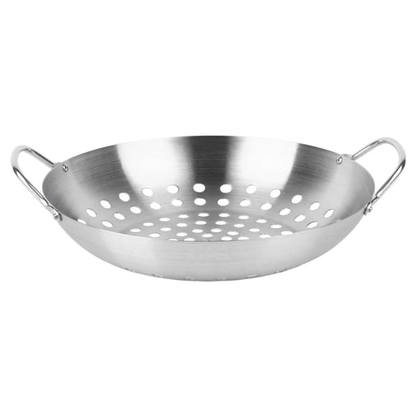 Grönsaksgrillkorg i stål, perforerad, 28 cm