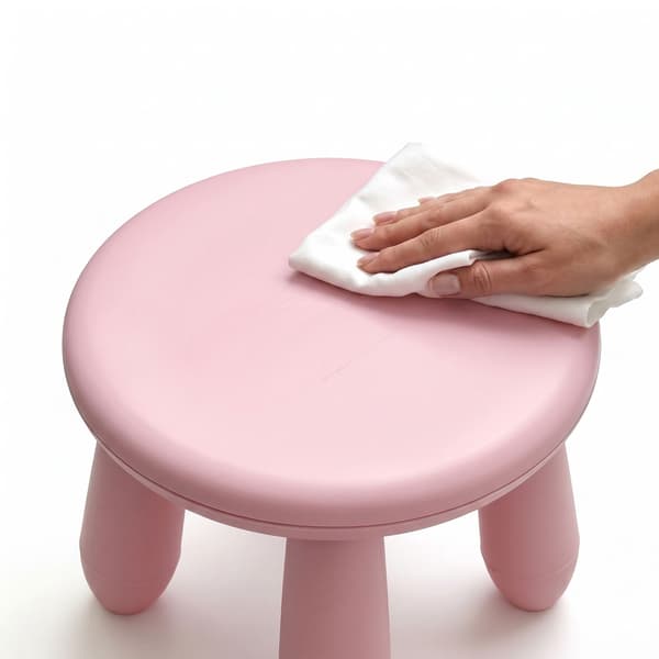 Småbarnspall, rosa plast – 26 x 28 cm