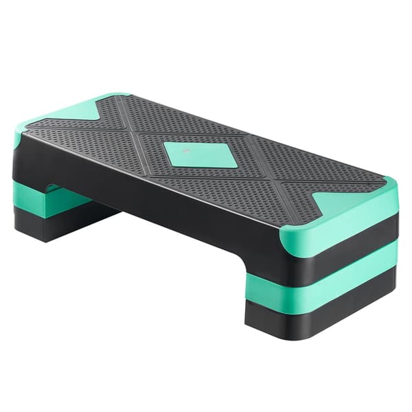 Aerobic Step Platform 28-tums, Justerbar, 4 Steghöjder, Halkfri