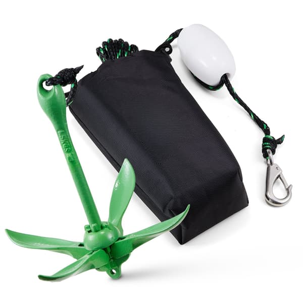 Kajakankare-kit, hopfällbart ankare för 1,5 kg, 8 meter rep