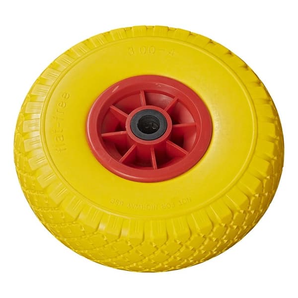 PU dæk med plast fælg 10" 3,00-4
