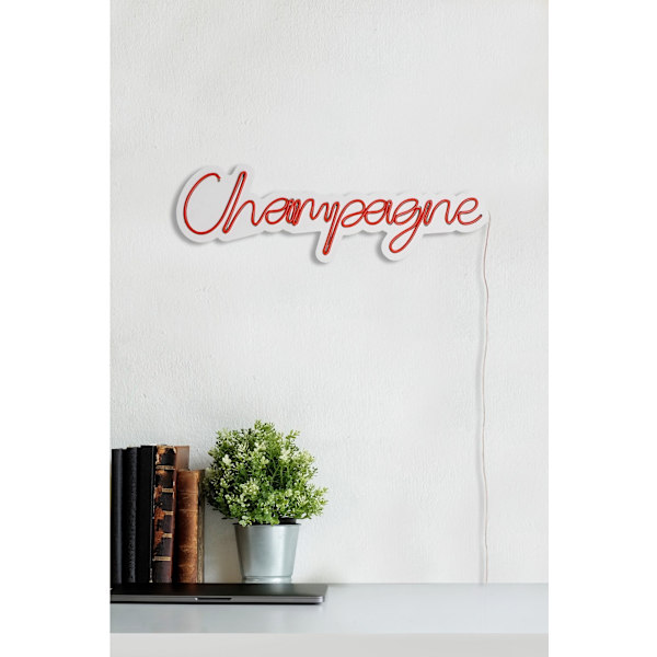 Dekorativ Plast Led Belysning Champagne - Rød