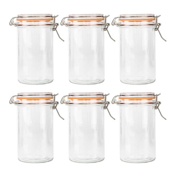 500 ml syltetøjsglas med låg, sæt med 6