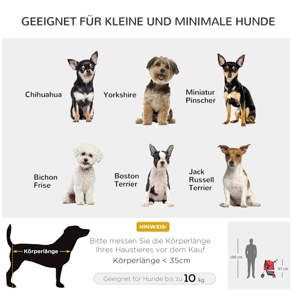 Dog Buggy Hundevogn I Rød, Hundevogn Buggy Stroller Jogger Trailer, Let Og Foldbar
