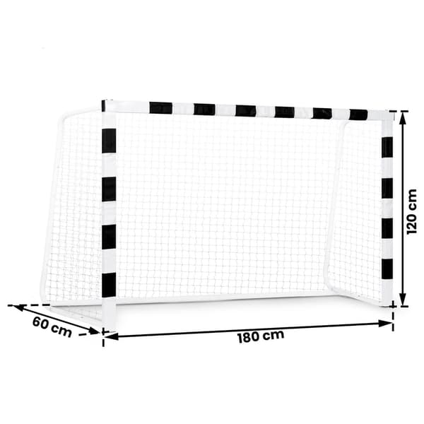 Fodboldmål 180 x 120 x 60 cm, sort/hvid, model NS-464