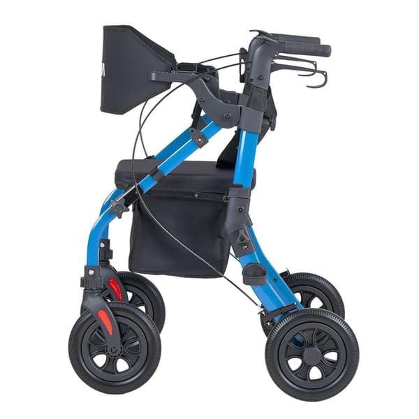 2-i-1 Rollator Walker Transportstol, Sammenklappelig 136 kg