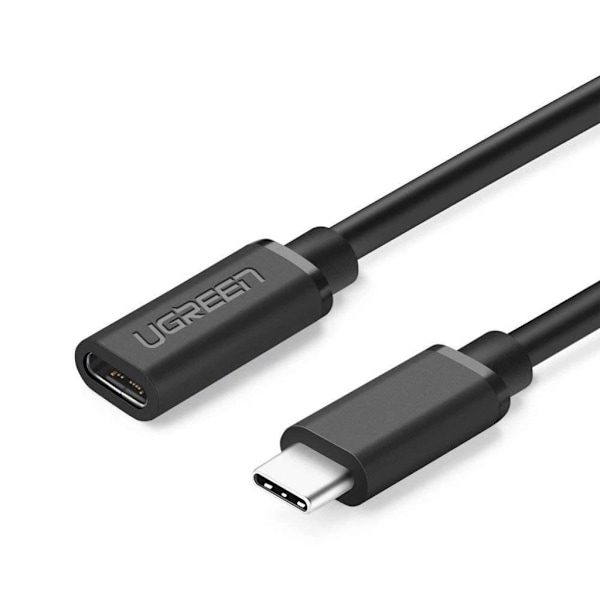 Ugreen USB-C (hun) til USB-C (han) 3.1 forlængerkabel, 0,5 m - sort