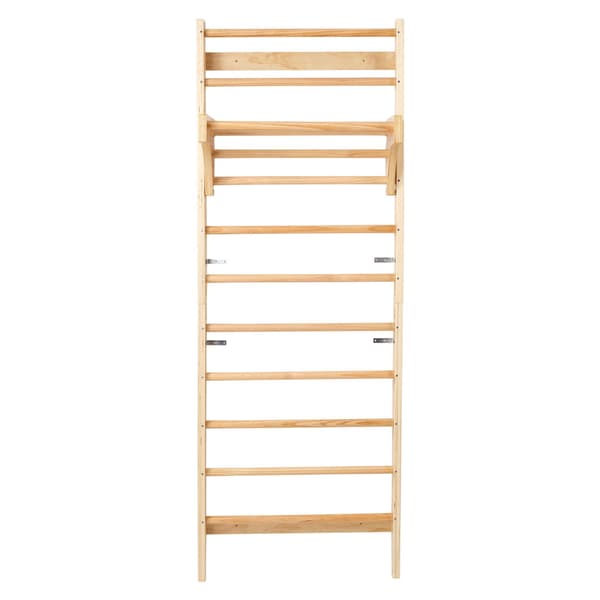 Svenske vægstige-båsstænger, 10-trins træ, pull-up-stang, 220 lb