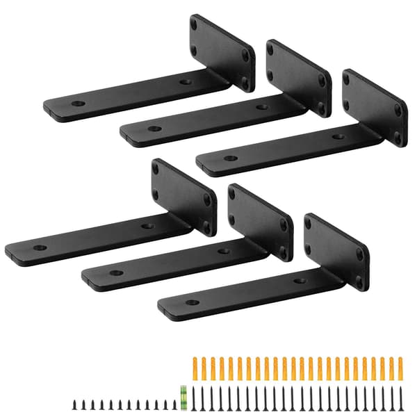 Hyllkonsoler 6x4 tum, 6-pack, stål, 160 lb