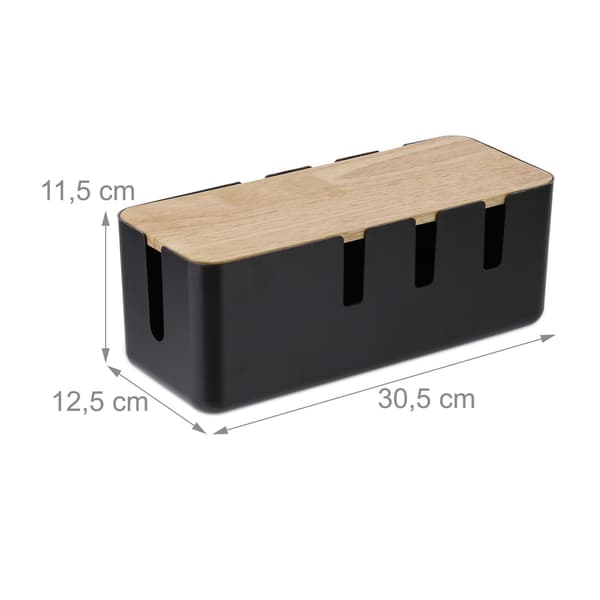 Kabelbox med trälock