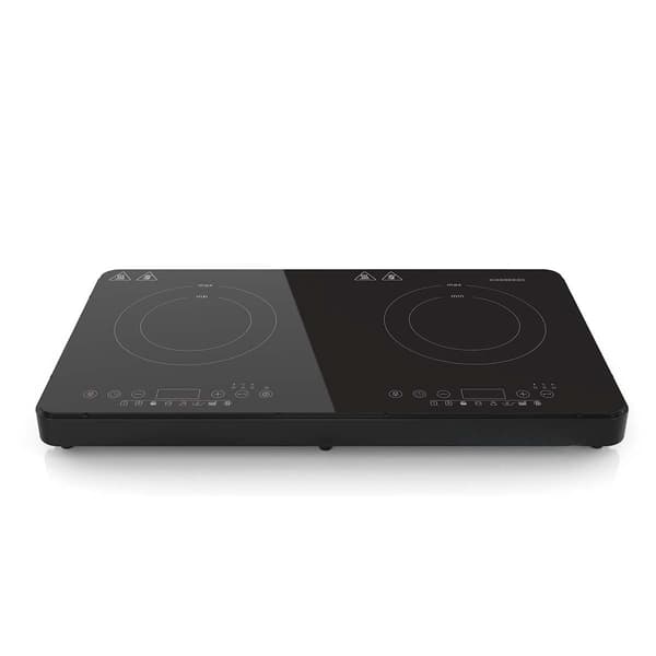 Dobbelt induktionskogeplade, 3500W, 10 effektniveauer, sort