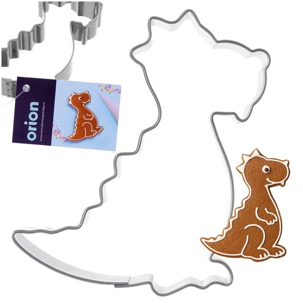 Dinosaur-kageudstikker, rustfrit stål, 6,5 cm