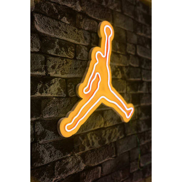 Dekorativ Plast Led Belysning Basketball - Gul