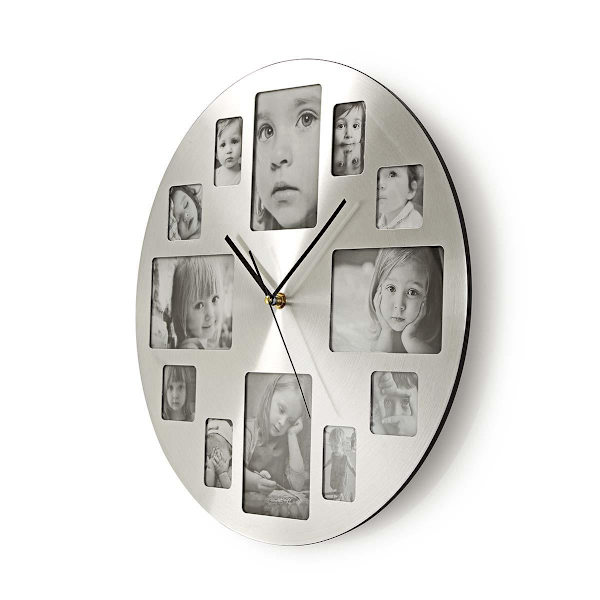 Väggklocka | Diameter: 400 mm | Metall | Silver
