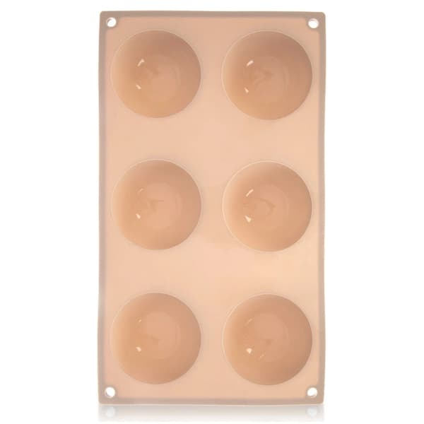 Silikone bageform til halvkugle, beige, 28x16,5 cm