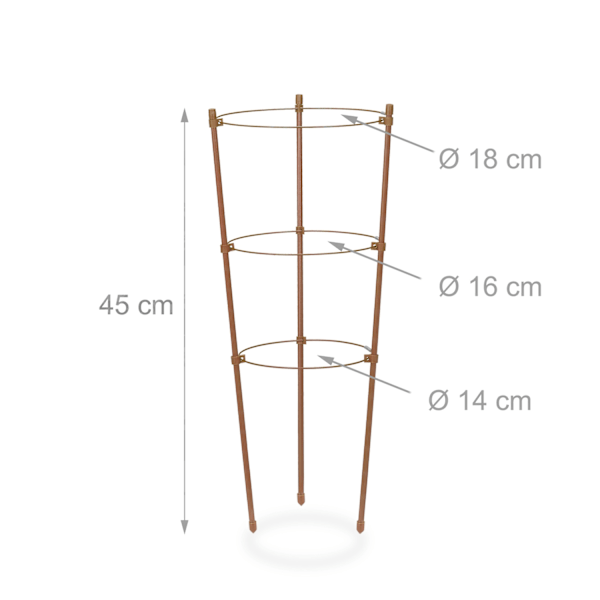 Creeper 45 cm Set om 4 bruna