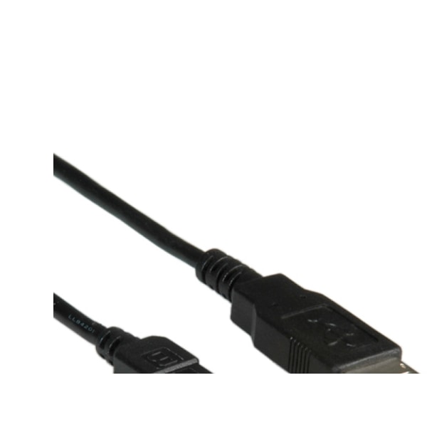 ROLINE 3m USB 2.0, 3 m, USB A, Mini-USB A, USB 2.0, han/han, sort
