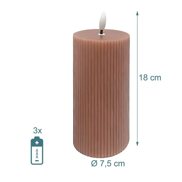 LED-kynttiläsetti 4 kpl, aitoa vahaa, 18 cm