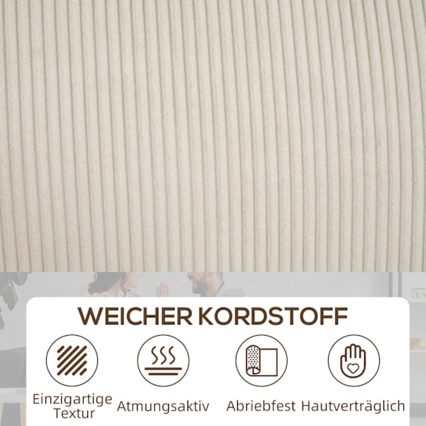 3-sits soffa, soffa med armstöd, ryggkuddar, vardagsrumssoffa med sladdskydd, fjäderkärna, stoppad soffa för vardagsrum, sovrum 227 x 84 x 87 cm, kräm