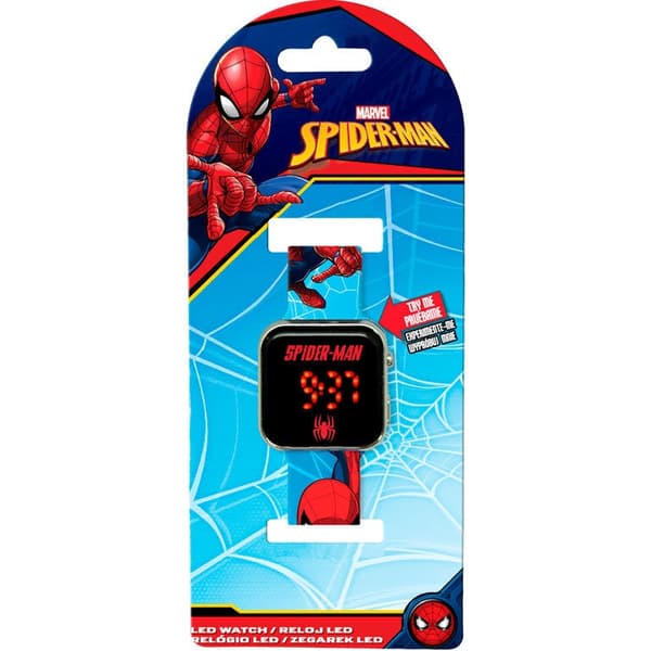 Spiderman LED-klocka för barn, justerbar rem, ljusfunktion