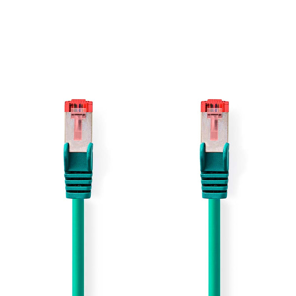 CAT6 Verkkokaapeli | RJ45 uros | RJ45 uros | S/FTP | 10.0 m | Pyöreä | LSZH | Vihreä | Label