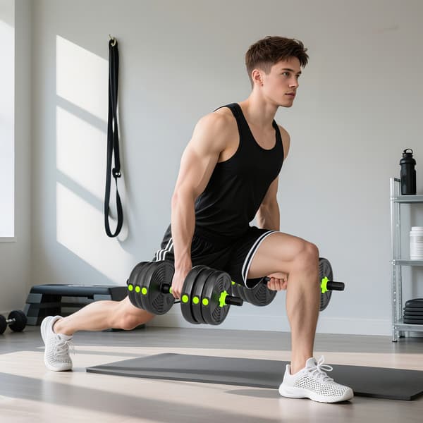 Justerbart hantelset 20 kg – 3-i-1-hemgymutrustning