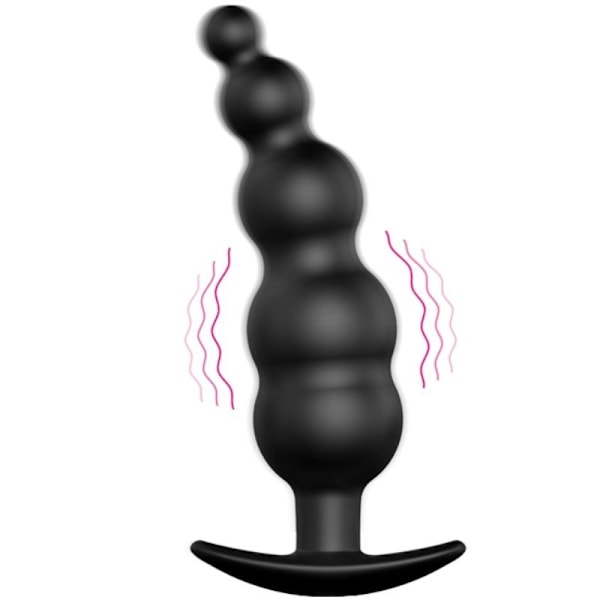 Pretty Love - Anal Plug Silikone Ekstra Stimulation Og 12 Vibrationstilstande Sort