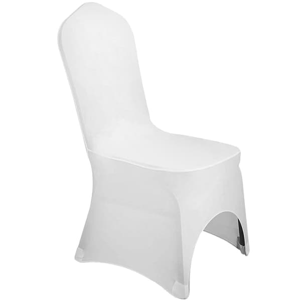 Överdrag till hopfällbara stolar i stretchig spandex, vita, 50-pack