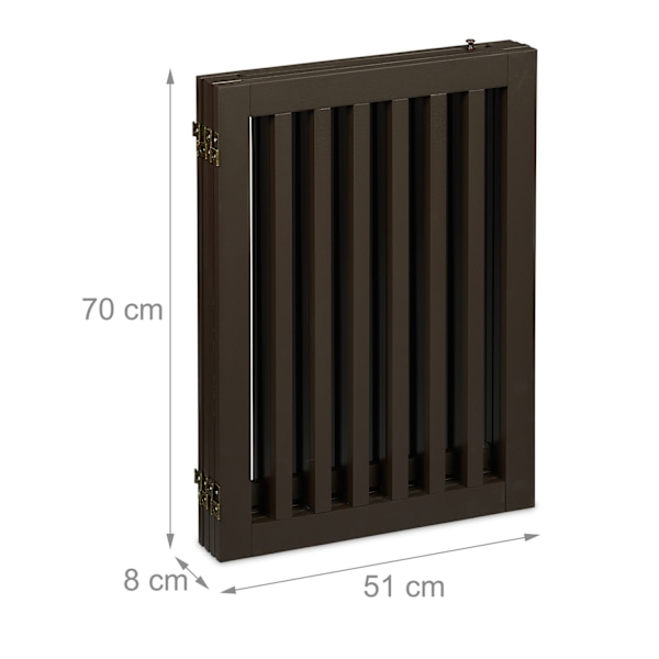 Ruskea turvaportti ovella 70 cm