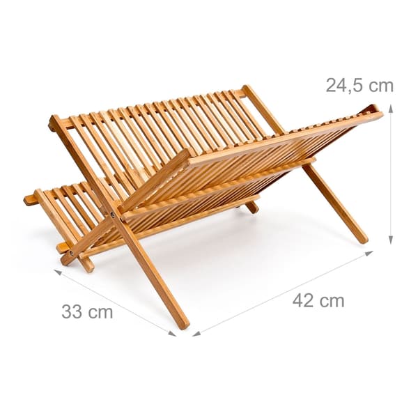 Opvaskestativ CROSS bambus 42 cm