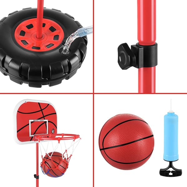 Justerbart basketballkurvsæt med bagplade og bold