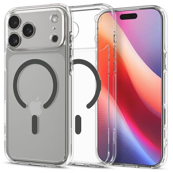 Spigen Ultra Hybrid MagSafe-cover til iPhone 17 Pro Max - Klar grå