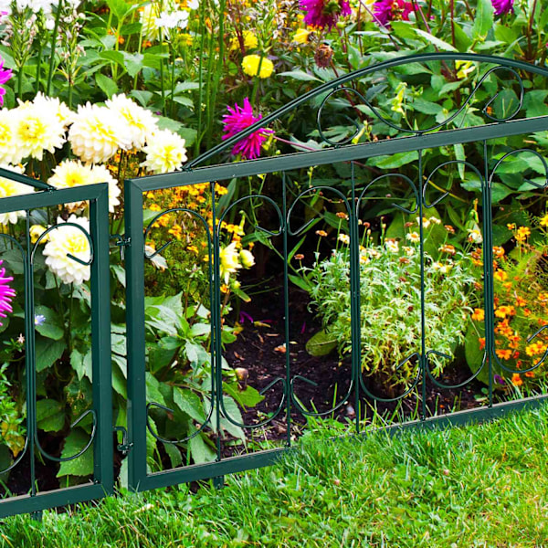 4-delat blomrabattstaket i metall